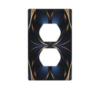Blu scuro nero forme astratte copertura interruttore luce copertura decorativa 1 banda piastra da parete per cucina stanza bagno dimensioni 7x11,4 cm