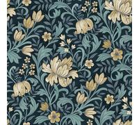Blu & Scuro Parati - Glitter Metallico Geometrico Floreale Animali Pannello &