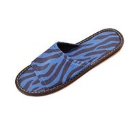 Blu scuro Tigri Pelliccia Texture Doccia Casa Pantofole Indoor ed Outdoor Traspirante Carino personalizzabile Open Toe Scarpe da camera da letto per il Partito di Viaggio Ospiti zapatos cómodos para