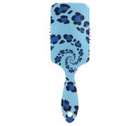 Blu Spirale Leopard Print anti statico pettine per le donne nere Progettato bagnato asciutto spazzola per capelli lunghi con manico ergonomico cepillo para peinar