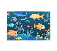 Blu subacqueo mondo di pesce orizzontale puzzle in legno 1000 pezzi rilassarsi e migliorare le mani sulle abilità e la concentrazione