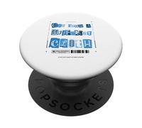 Blu tagliato da un panno diverso WT Blue Graphic PopSockets PopGrip Adesivo