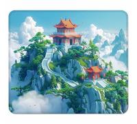 Blu Tappetino Mouse Piccolo 300x250mm, Tappetini Mouse Gaming Architettura, Mousepad Impermeabile e Antiscivolo, con Bordo Cucito, Pratica e Facile da Pulire, Ufficio, Laptop, PC, Regalo T-1586