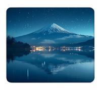 Blu Tappetino Mouse Piccolo 300x250mm, Tappetini Mouse Gaming Monte Fuji, Mousepad Impermeabile e Antiscivolo, con Bordo Cucito, Pratica e Facile da Pulire, Ufficio, Laptop, PC, Regalo B-3209
