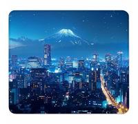 Blu Tappetino Mouse Piccolo 340x280mm, Tappetini Mouse Gaming Città, Mousepad Impermeabile e Antiscivolo, con Bordo Cucito, Pratica e Facile da Pulire, Ufficio, Laptop, PC, Regalo Uomo D-1234