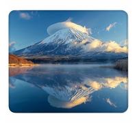 Blu Tappetino Mouse Piccolo 340x280mm, Tappetini Mouse Gaming Monte Fuji, Mousepad Impermeabile e Antiscivolo, con Bordo Cucito, Pratica e Facile da Pulire, Ufficio, Laptop, PC, Regalo D-4183