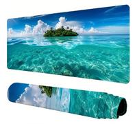 blu Tappetino Mouse XXL Gaming 900x400x3mm piccola isola Impermeabile Tappetino Scrivania, Resistente Antiscivolo Mouse Pad, Migliora la Precisione e la Velocità Accessori Scrivania Gaming J1-917