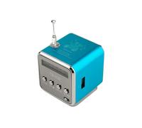 (Blu) TD-V26 Mini Radio FM Altoparlanti Portatili con Ricevitore Supporta Scheda TF Micro
