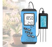 Blu,Tester per Terreno 7 in 1, per Terreno Retroilluminato, Misuratore Digitale di umidità del Terreno per Piante, per Giardini, Prati, Fattorie, Piante in Vas