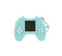(Blu) Tetris Blast Block Mini Gamepad Giocattolo Retro Portachiavi Elettronico Ornamenti da Appendere