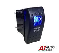 Blu Tetto LED Lavoro Lampada Plancia Cruscotto Rocker Interruttore 12V 24V