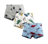 Blu Top Biancheria Intima Carino Stampa Mutandine Pantaloncini Pantaloni Cotone Biancheria Intima 3 PZ Boxer 140, grigio., 7-8 Jahre
