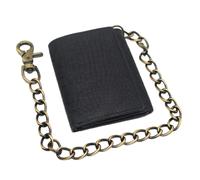 Blu Uomo Pelle Motociclista Portafogli a 3 Lungo Catena Stile Camionista