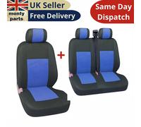 Blu Van Autobus Camion Tessuto Coprisedili Protezione Universale Lavabile 2+1 A