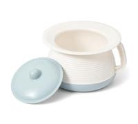 Blu Vaso da Notte con Coperchio in Plastica Portatile | 1 Confezione, Manico Antiscivolo e Base Stabile, per Casa e Urgenze Stradali Notturne