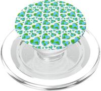 Blu Verde Pianeta Cuori Giornata della Terra Ecologia Ambiente PopSockets PopGrip per MagSafe