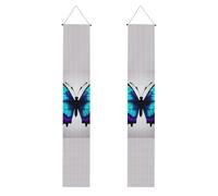 Blu Viola Farfalla Stampa Banner Decor Ambiente Festivo Ogni Occasione Interno Esterno Porta Anteriore Portico Di Più