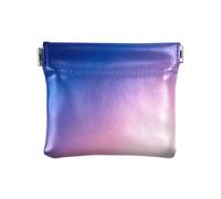 Blu Viola Gradiente Arte Moderna Delle Donne DELL'UNITÀ di elaborazione Portamonete In Pelle Un, Blu viola sfumato arte moderna, 1 size