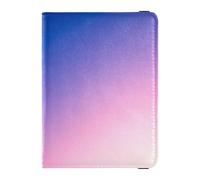 Blu Viola Gradiente Arte Moderna Porta passaporto decorativo in pelle per il viaggio Vaccino Card Holder Cover Combo Passaporto Custodia Impermeabile, Blu viola sfumato arte moderna, 1 size