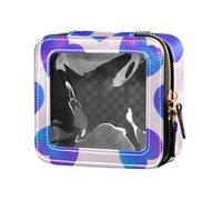 Blu Viola Gradiente Valentine Love Clear Piccola Borsa Trucco Piccola Borsa Cosmetica per Borsa Organizzatore di Trucco per Viaggio