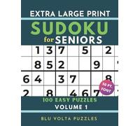 Blu Volta Puzzles Extra Large Print Sudoku for Seniors (Tascabile)
