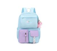 (Blu) Zaino resistente e comodo che non danneggia la colonna vertebrale per giovani studenti, ragazzi