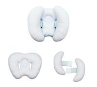Blublu Park Cuscino da viaggio 2 in 1, a forma di banana, regolabile, per neonati e neonati, supporto per la testa del collo, cuscino per seggiolino auto, per bambini da 3 a 12 mesi, blu