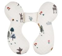 Blublu Park Cuscino per il collo del bambino da viaggio, cuscino per seggiolino auto per bambini, aggiornamento, cotone, cuscino di supporto per passeggino, buttafuori, passeggino, supporto testa e