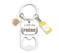 Bluckincle Regalo Fratello Compleanno Apribottiglie PortachiaviFratello Maggiore Regali Per Il Fratello Regalo Per Fratello Regali Fratello Regalo Fratello Natale Regali Migliore Portachiavi FRÈRE