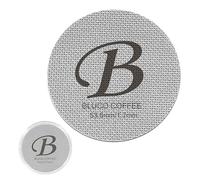 BLUCO 49/51/53,5/58,5 mm Espresso Puck Screen, Reusable 1,7 mm Spessore 150 micron Coffee Filter Mesh Plate for Espresso Portafiltro Basket - 304 Stainless Steel (53,5 mm)