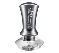 BLUCO 51/53/58 mm - Tamper per espresso a molla, in acciaio inox, base piatta per baristi (argento, 53 mm)