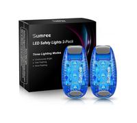 (Blue)2pcs Led Flashing Light, Safety Light For School Bag Bike Light, Running Light For Joggers Night Work jm