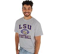 Blue 84 Men's LSU Tigers Team Logo T Shirt Grey Heather, Grey, Large