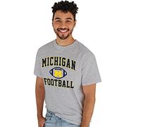Blue 84 Men's Michigan Wolverines Team Logo T Shirt Grey Heather, Grey, Large