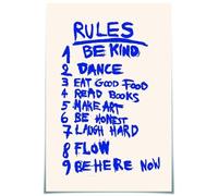 Blue Abstract Wall Art Print Minimalist Inspirational Quotes Motivational Positive Affirmations for Dorm Room Decor(Framed,08x12inch(20x30cm))