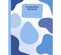 Blue Aesthetic Coastal Granddaughter Composition Notebook: Cute and Pretty Blue College Ruled Notebook for School