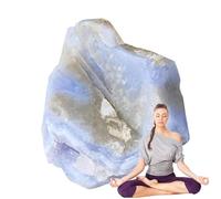 Blue Agate Pocket Stone - 4-5 cm Rough Crystal Rock, Natural Durrable Agate, Smooth Comfortable Palm Stone for Decoration Arts Crafts | Meditation, Home Decor, Crystal Collection, Flower Pots, Fish