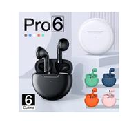 (Blue) Air Pro 6 Wireless Bluetooth Earbuds Bass Headset Waterproof Sport Earphone with Mic