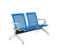 Blue Airport Reception Bench2Seat Sedia per ospiti con braccioli Posti a sedere per ufficio Mobili per sala d'attesa Mobili da reception durevoli per uffici e spazi pubblici