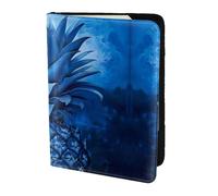 Blue Ananas Stampa Porta Passaporto Per Viaggio Must Have, Custodia Per Passaporto Per Accessori Da Viaggio Per Donne Uomini, Nero, One Size