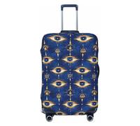 Blue and Gold Eyes A Print Travel Luggage Covers, copertura lavabile per valigie per bagagli, 45-81 cm, alta elasticità, nero, Large