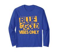 Blue And Gold Game Day Group for High School Football Maglia a Manica