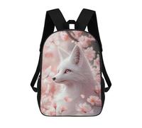 Blue And Red Robin Bird Zaino Per Bambini E Adolescenti, Zaino Da Viaggio, Zaino Scuola, Zaino Per Libri, Fox In Cherry Blossoms, 17"