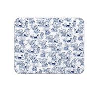 Blue And White Chinoiserie Corgi Dog, Dog Tappetino Mouse Base in Gomma Mousepad Lavabile Tappetini per Il Mouse per Lavoro Gioco Casa 25X30Cm