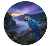 Blue-and-yellow Macaw 1000 Pezzi Puzzle Circolare Alta Difficoltà Per Esperti Risoluzione Problemi Migliora Concentrazione Bird Decorazione Elegante Idea Regalo 1000pcs (67.5x67.5cm)