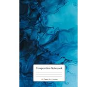 Blue Aura: Abstract Liquid Composition Notebook | 120 Pages, 6x9 Size | Blue Flow Aesthetic Marble Journal for Writing, School, Notes & Creativity