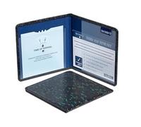 Blue Badge Porta permesso di parcheggio per disabili in vetro olografico nero, compatibile con ologrammi, realizzato nel Regno Unito, con copertura per permesso di parcheggio per disabili, include