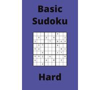 Blue Basic Sudoku Book, 9x9 Puzzles, 100 Pages, 5x8, Hard