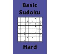 Blue Basic Sudoku Book, 9x9 Puzzles, 250 Pages, 5x8, Hard
