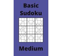 Blue Basic Sudoku Book, 9x9 Puzzles, 300 Pages, 5x8, Medium